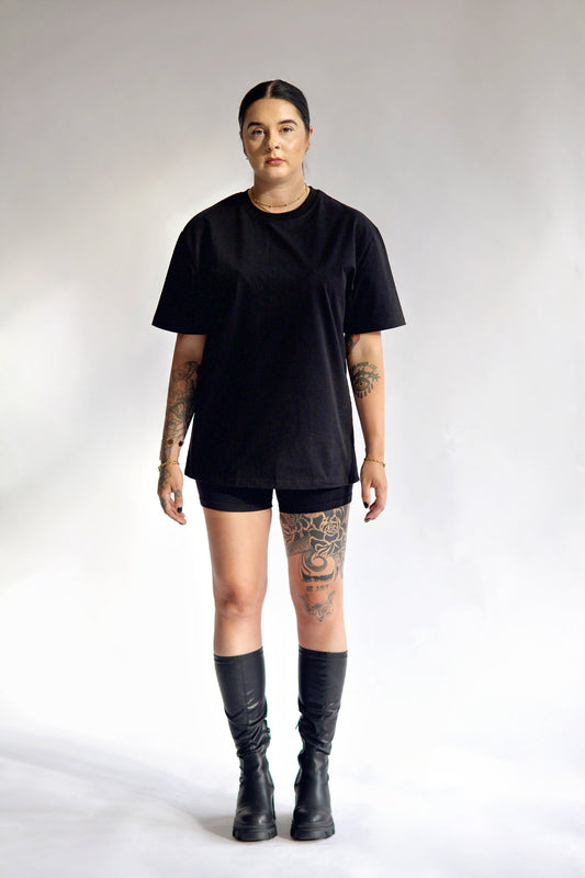Soft Black Relaxed Fit Tee